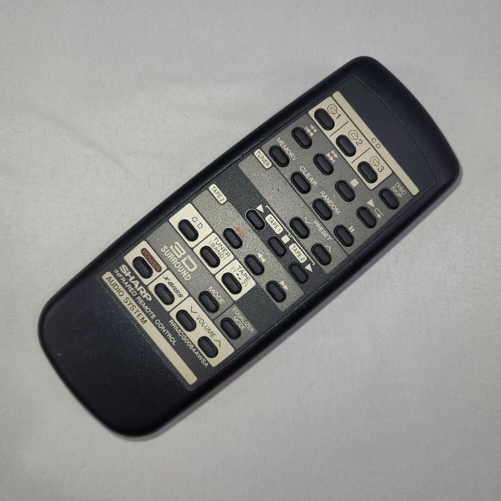 Sharp RRMCG0064AWSA Remote Control for Radio Cassette cd  Audio Stereo System